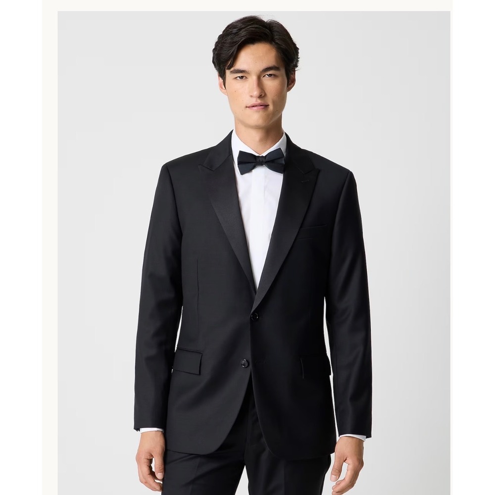 J.Crew Slim-fit Thompson Tuxedo Jacket Black 42L NEW 100% Wool Blazer AZ235